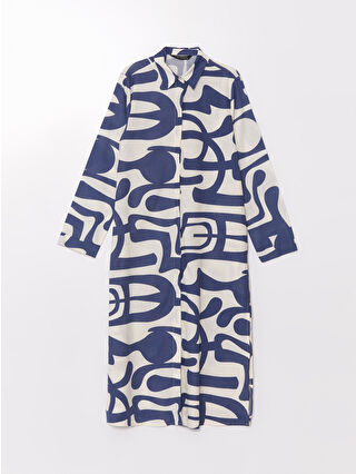 لون أزرق باهت مطبوع