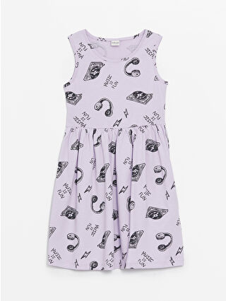 لون ليلكي داكن مطبوع