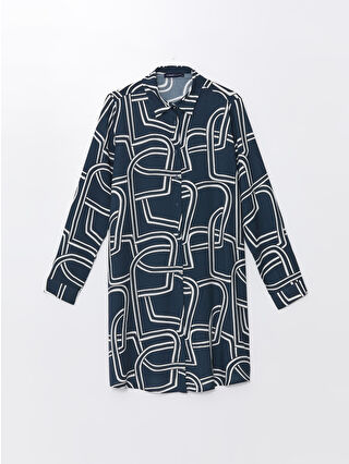 لون أزرق باهت مطبوع