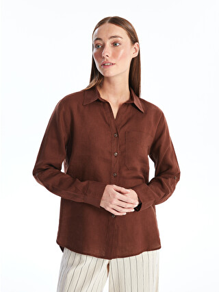 LCWAIKIKI Classic 100% Linen Women's Shirt - S4KP36Z8-HFD | LC Waikiki