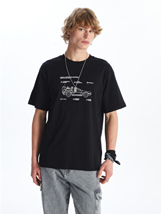 XSIDE Crew Neck Short Sleeve Printed Combed Cotton Men's T-shirt