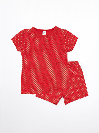 Açık Kırmızı Baskılı