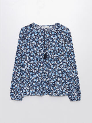 لون أزرق باهت مطبوع