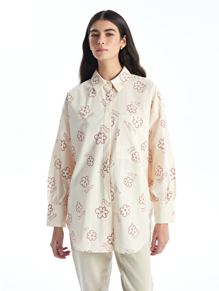 TUNIC　フラワープリント長袖 LCW Modest Floral Printed Long Sleeve Women's Shirt Tunic