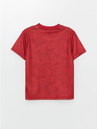 LCW Kids Kırmızı Bisiklet Yaka Euro 2024 Türkiye Baskılı Erkek