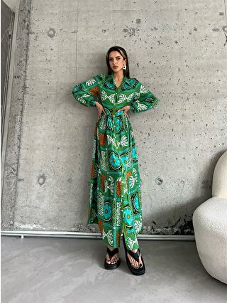 Koyu Yeşil Baskılı