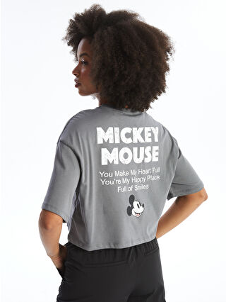 【PINKSISLY】★Wrinkle-free Mickey Training上下セット XSIDE Crew Neck Mickey Mouse Printed Short Sleeve Women's T