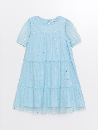 لون أزرق باهت مطبوع