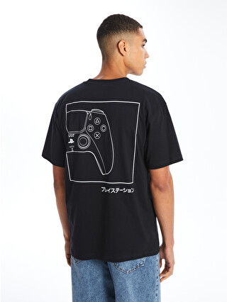 XSIDE Bisiklet Yaka Kısa Kollu Playstation Baskılı Penye Erkek