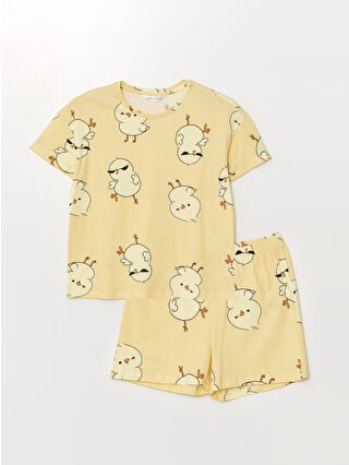 Pastel Yellow Printed