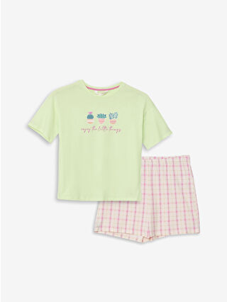 Uçuk Pembe Baskılı