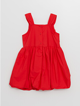 LCW Kids Square Collar Strappy Baby Girls' Poplin Dress - S4NU62Z1