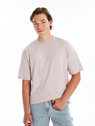 XSIDE Crew Neck Jersey Men's T-shirt - S4O729Z8-YRL | LC Waikiki