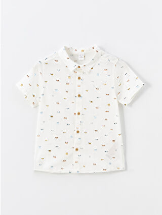 لون أبيض مطبوع