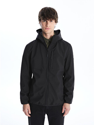 XSIDE Standart Kalıp Kapüşonlu Softshell Erkek Mont - W40435Z8-CVL