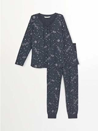 Navy Printed