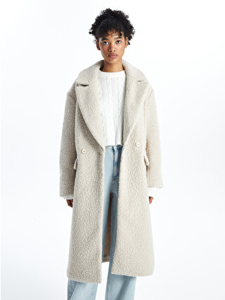 XSIDE Jacket NeckPlain Long-Sleeve Women's Teddy Coat - W42978Z8