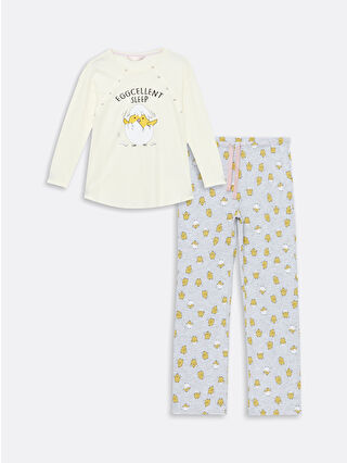 Grey Melange Printed