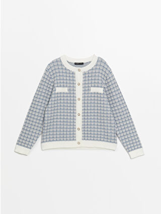 Blue Jacquard