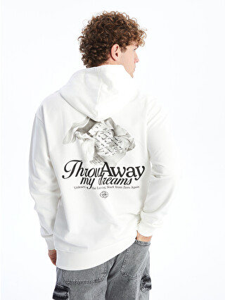 LCW Vision Long Sleeve Printed Men's Thick Hoodie - W46530Z8-R9J