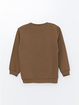 LCW Kids Sarı Bisiklet Yaka Uzun Kollu Baskılı Erkek Çocuk