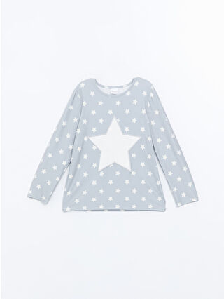 Açık Gri Baskılı