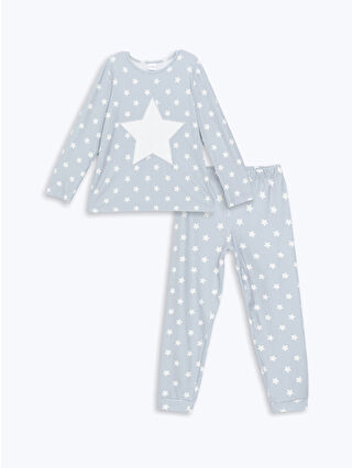 Açık Gri Baskılı