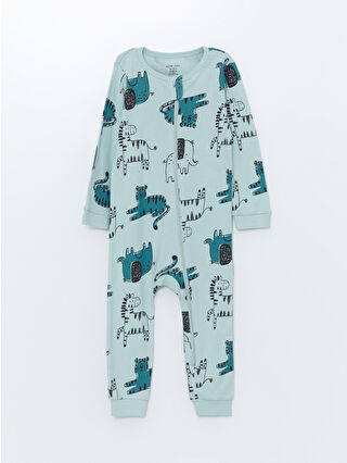 Pastel Mavi Baskılı