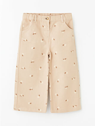 لون كريمي داكن مطبوع