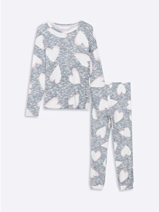 Grey Melange Printed