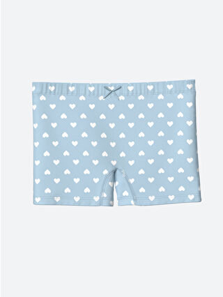 Açık Mavi Baskılı