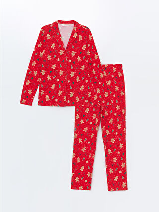 Bright Red Printed