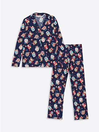 Navy Printed