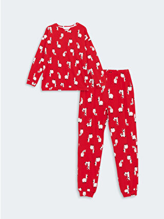 Bright Red Printed