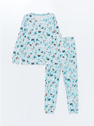 Pastel Blue Printed