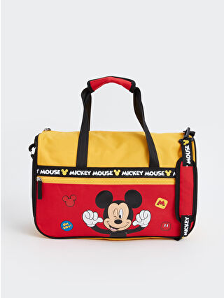 LC Waikiki Kırmızı Mickey Mouse Baskılı Erkek Çocuk Spor Çantası