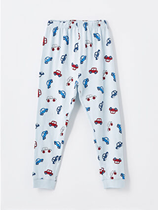 Açık Mavi Baskılı