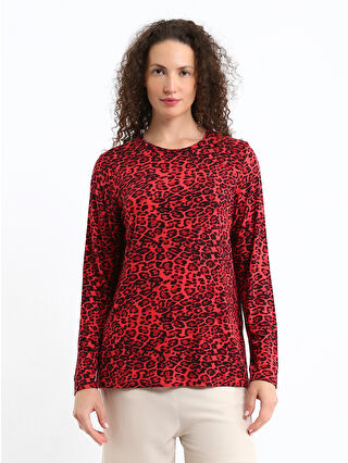 Dark Red Printed