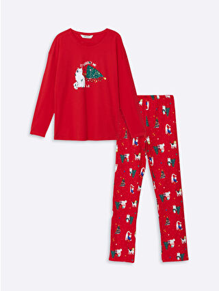 Bright Red Printed