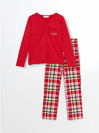 Bright Red Printed