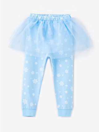 Açık Mavi Baskılı