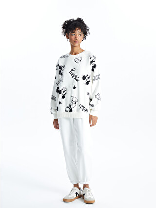 XSIDE Crew Neck Mickey Mouse Printed Women's Thick Sweatshirt