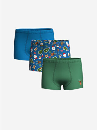 Canlı Mavi Baskılı