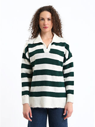 Dark Green Striped