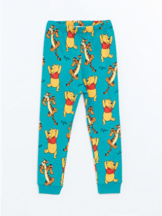 LC Waikiki Yeşil Beli Lastikli Winnie the Pooh Baskılı Erkek Bebek Pijama Alt