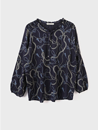 Navy Printed