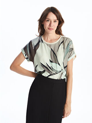 Pastel Yeşil Baskılı