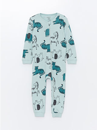 Pastel Mavi Baskılı