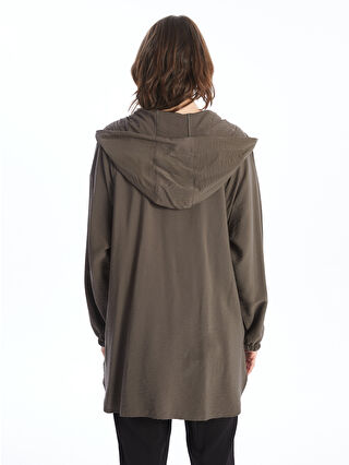 LCWAIKIKI Classic Kahverengi Kapüşonlu Kadın Trençkot - W4K166Z8