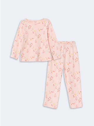 LC Waikiki Pembe Bisiklet Yaka Kız Çocuk Pijama Takımı